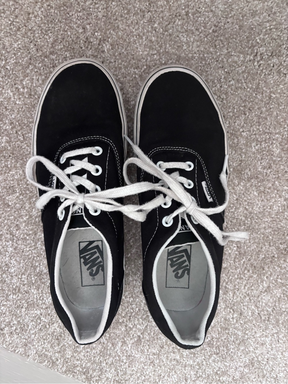 Vans Platform Black Low-Top Canvas Sneakers
